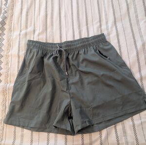Never Worn Drawstring Olive Green Workout Shorts
